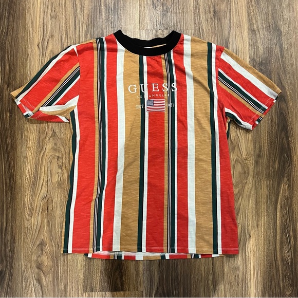 Guess Jeans American Tradition Vertical Striped Shirt - Medium - Picture 4 of 5